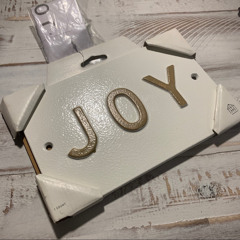 New! Hearth & Hand Aluminum JOY Sign